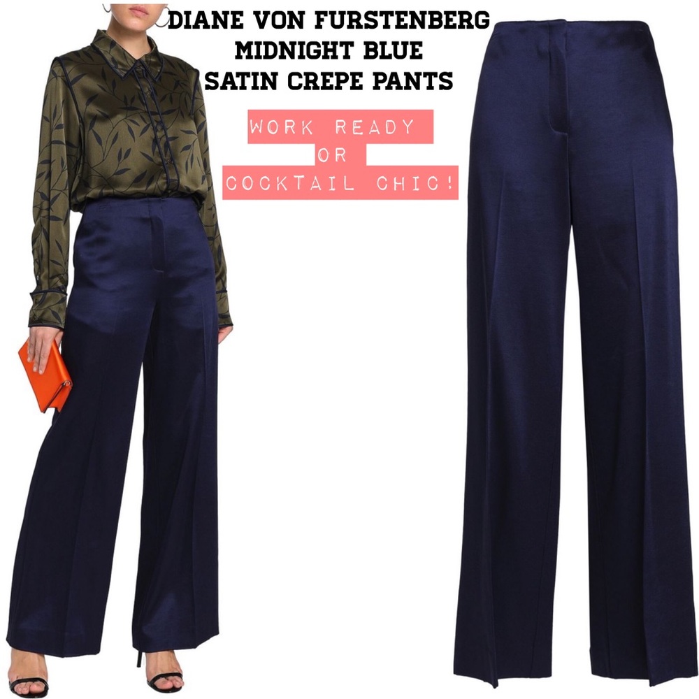 Available now! NWT DIANE V FURSTENBERG Satin Pants